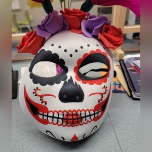 Day of The Dead Foam Flower Mask